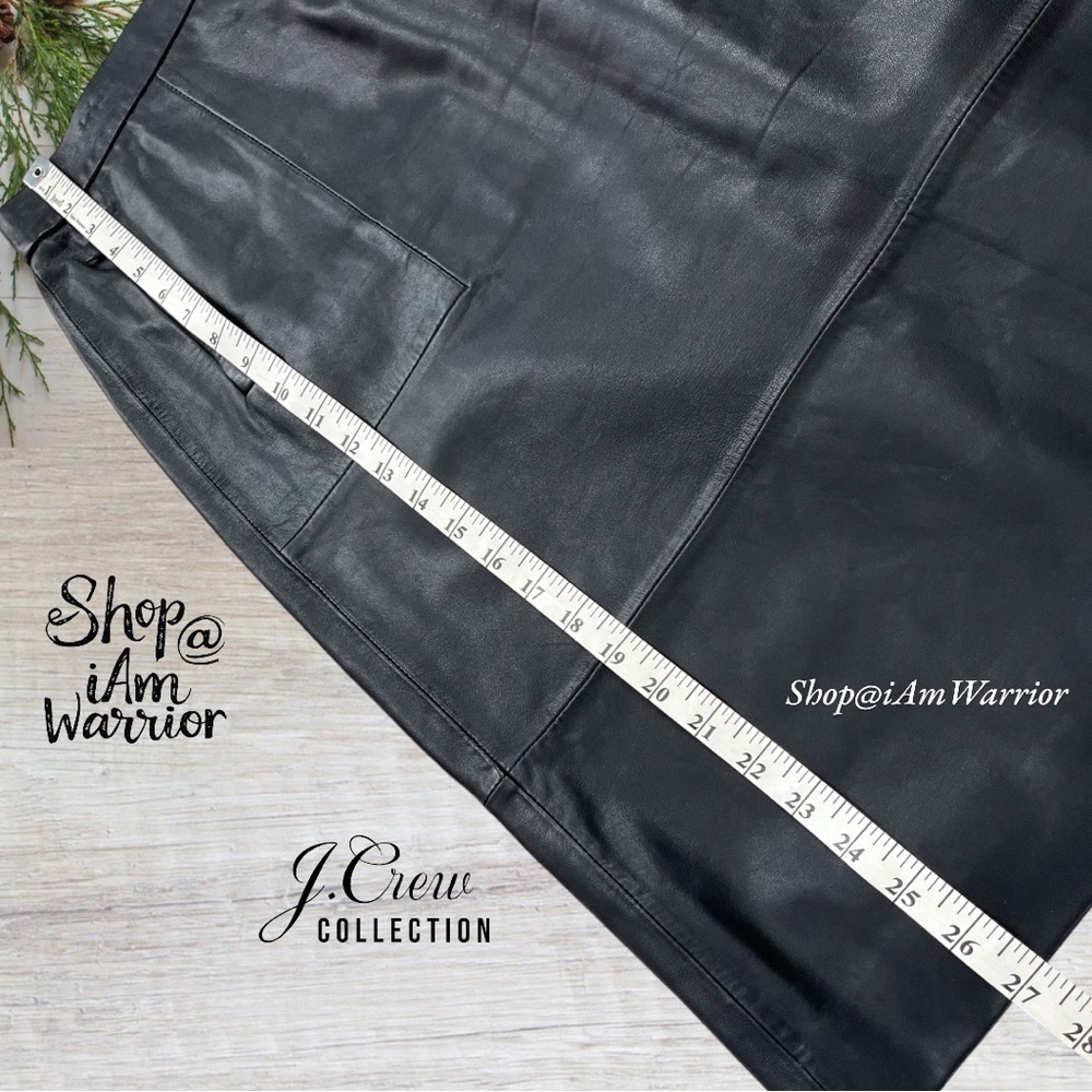 J.Crew Collection NWT genuine leather a-line midi-skirt *shop@iamwarrior - Picture 11 of 13